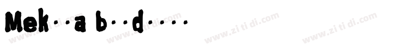 Mekona bold字体转换